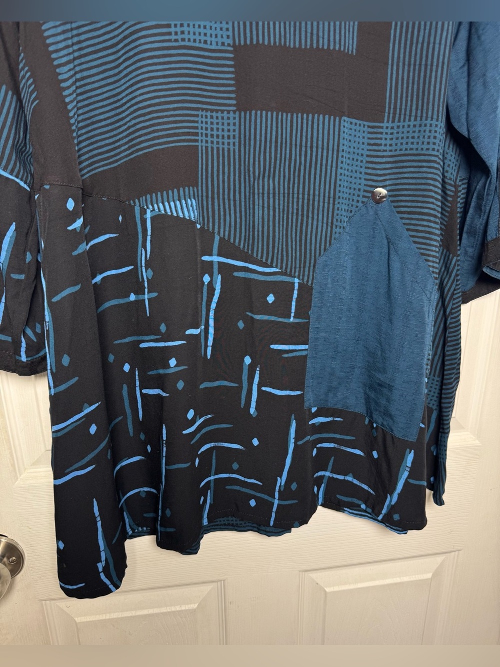 Lyng Designs "Kiana" Pocket Tunic Top Art to Wear Artsy Lagenlook Quirky Boho - Picture 6 of 12